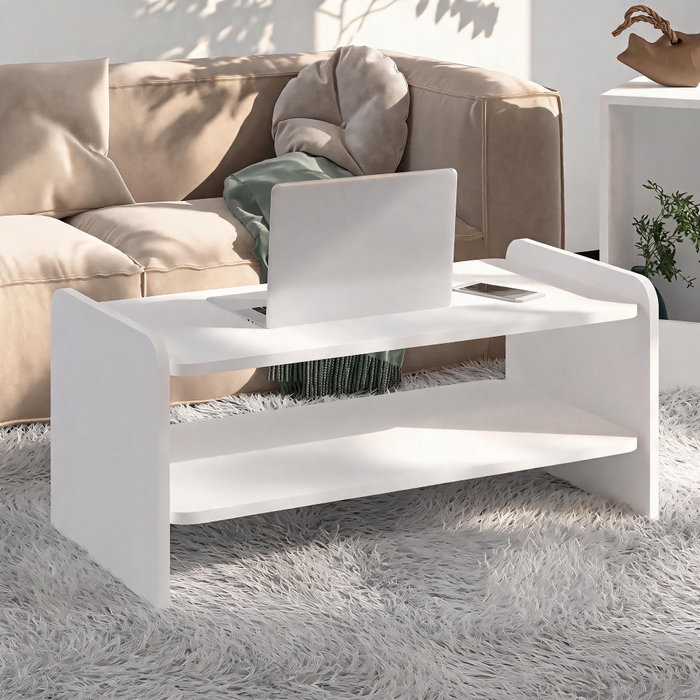 Hanah Home Amon - Juego de mesas de café y auxiliares Blanco Hanah Home Amon - Juego de mesas de café y auxiliares Blanco
